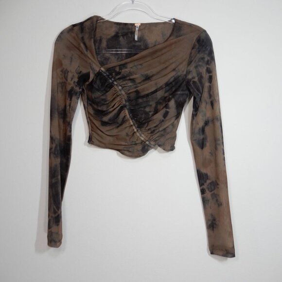 FREE PEOPLE Supernova SET Crop Top & Maxi Wrap Skirt Size XS Mocha Combo NEW - Picture 5 of 12